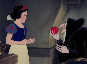 snow white, evil witch, apple